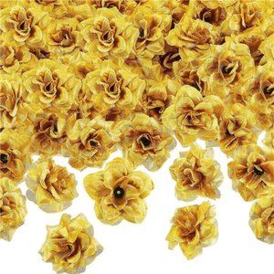 100 Pieces Artificial Roses Head Fake Silk Rose Head DIY Fake Roses Heads